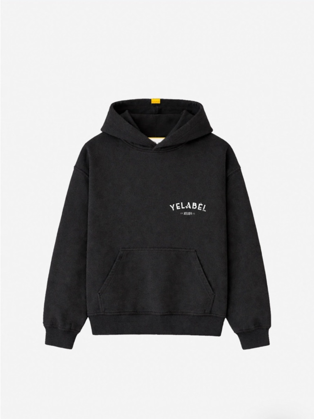 Yelabel Men’s Black Paint-Splatter Hoodie